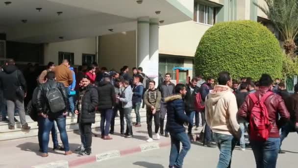 Students Islamic University Gaza Gaza City West Bank Largest City — 비디오