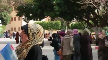 Female students at the Islamic University of Gaza in Gaza City, West Bank, the largest city of the State of Palestine, circa August 2021