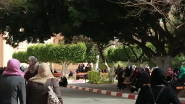 Female students at the Islamic University of Gaza in Gaza City, West Bank, the largest city of the State of Palestine, circa August 2021