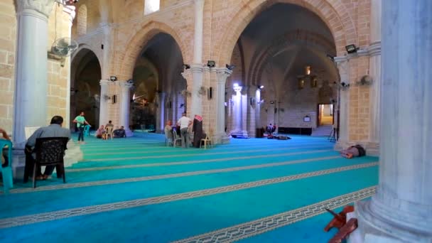 Rekaman Interior Masjid Agung Gaza Gaza Palestina — Stok Video