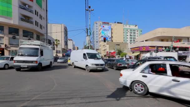 Straßenverkehr Gaza City Westjordanland Der Größten Stadt Des Staates Palästina — Stockvideo