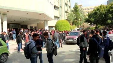 Students at the Islamic University of Gaza in Gaza City, West Bank, the largest city of the State of Palestine, circa May 2021 