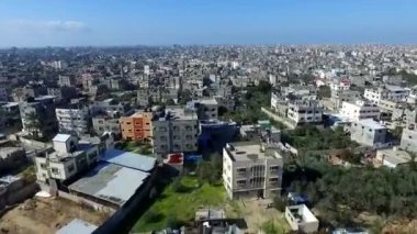 Filistin Devleti 'nin en büyük şehri olan Gazze Şehri, Batı Şeria' nın insansız hava aracı görüntüleri, yaklaşık Ağustos 2021
