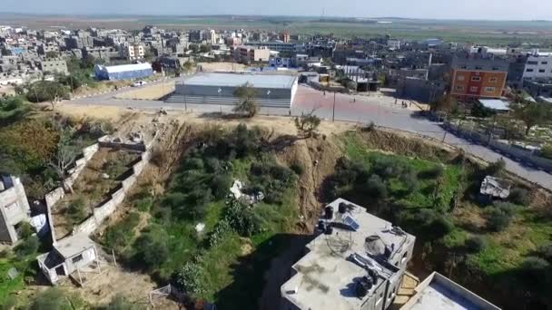 Nagranie Dronów Gazy Zachodniego Brzegu Największego Miasta Stanu Palestyna Około — Wideo stockowe
