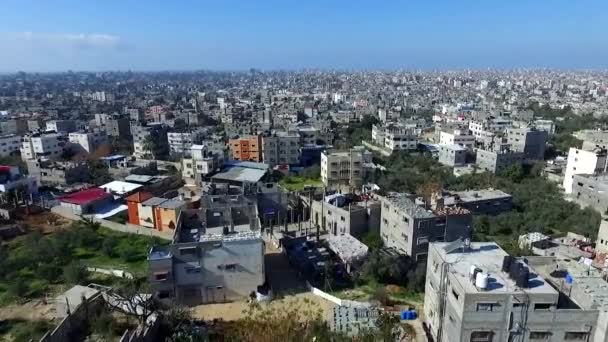 Drone Footage Gaza City West Bank Largest City State Palestine — Stockvideo