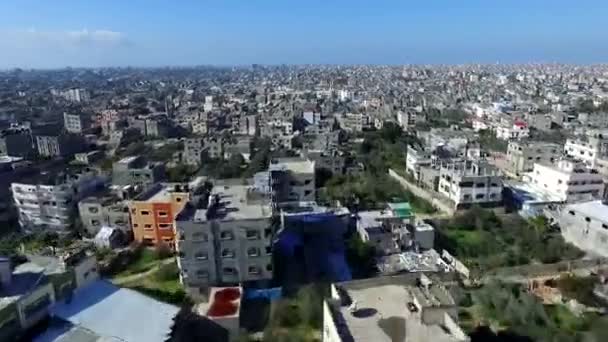 Drone Footage Gaza City West Bank Largest City State Palestine — Vídeo de stock