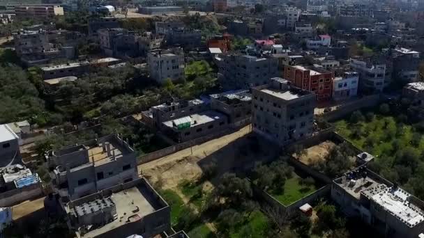 Drone Footage Gaza City West Bank Largest City State Palestine — Wideo stockowe