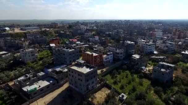 Drone Footage Gaza City West Bank Largest City State Palestine — Vídeos de Stock