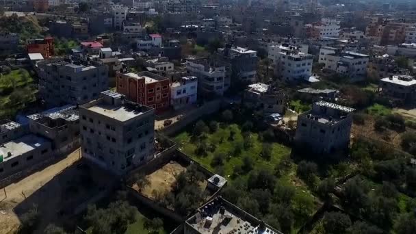 Drone Footage Gaza City West Bank Largest City State Palestine — Stockvideo