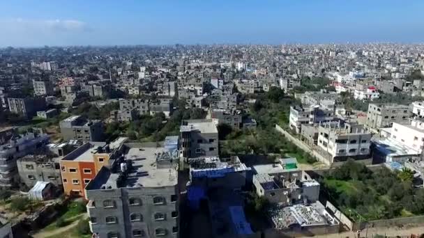 Drone Footage Gaza City West Bank Largest City State Palestine — Stockvideo