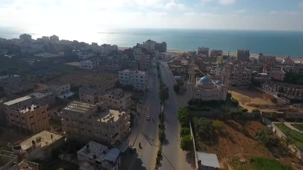 2021年8月頃 パレスチナ最大の都市ガザのドローン映像 — ストック動画