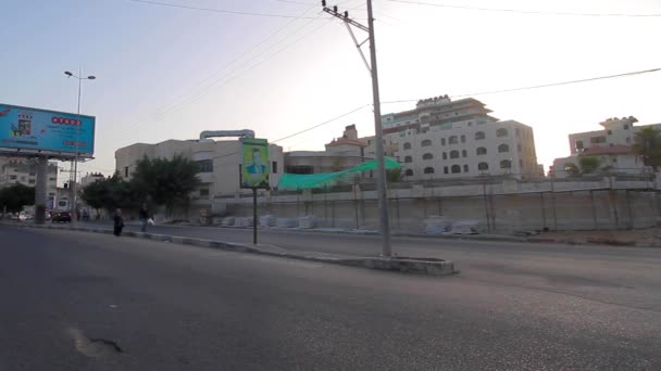 Street Traffic Gaza City West Bank Largest City State Palestine — Vídeo de stock