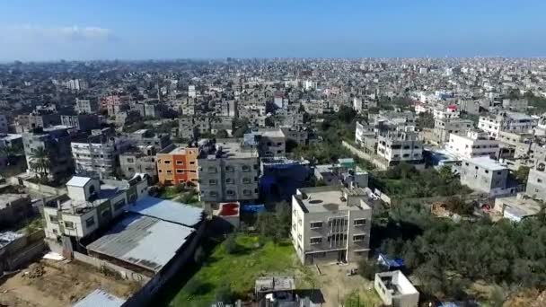 Drone Footage Gaza City West Bank Largest City State Palestine — 图库视频影像