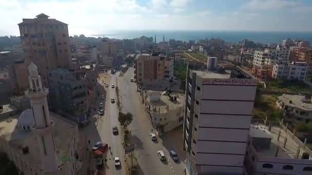 Drone Filmato Gaza City Più Grande Città Dello Stato Palestina — Video Stock