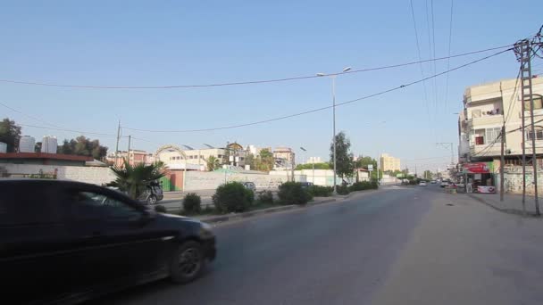 Persone Non Identificate Traffico Stradale Gaza City Cisgiordania Più Grande — Video Stock