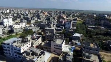 Filistin Devleti 'nin en büyük şehri olan Gazze Şehri, Batı Şeria' nın insansız hava aracı görüntüleri, yaklaşık Ağustos 2021