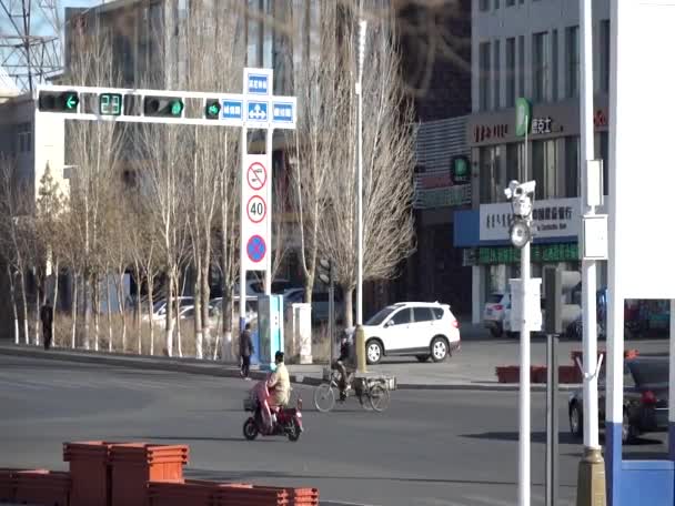 Street Scene Erlian Inner Mongolia Province China 2021 — ストック動画