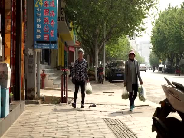 Street Scene Tonghai Erlian Yunnan Mongolia Province China 2021 — Stock Video