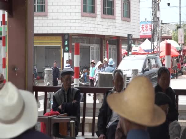 Street Scene Tonghai Erlian Yunnan Mongolia Province China 2021 — Video Stock