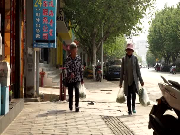 Street Scene Tonghai Erlian Yunnan Mongolia Province China 2021 — ストック動画