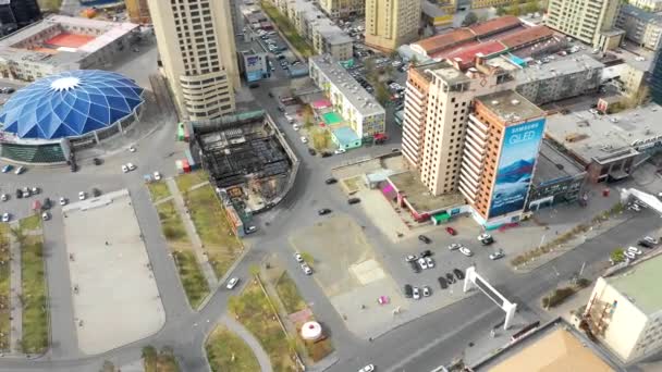 Aerial View Buildings Streets Ulaanbaatar Capital Mongolia Circa June 2021 — Vídeo de stock