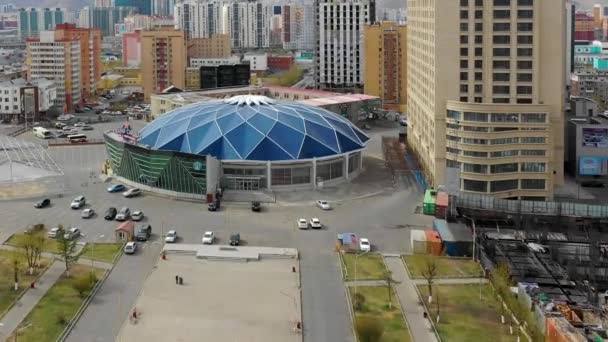 Aerial View Buildings Streets Ulaanbaatar Capital Mongolia Circa June 2021 — 비디오