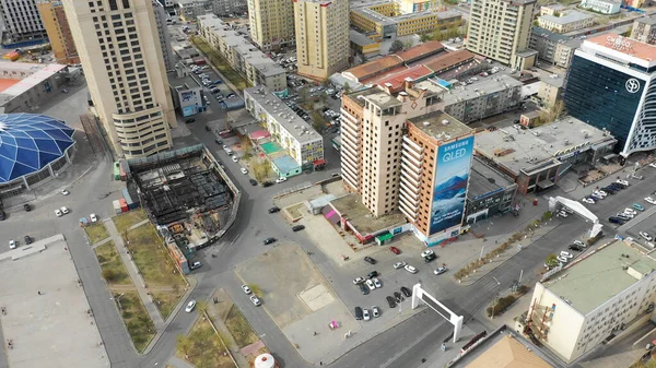 Aerial View Buildings Streets Ulaanbaatar Capital Mongolia Circa June 2021 — Fotografia de Stock