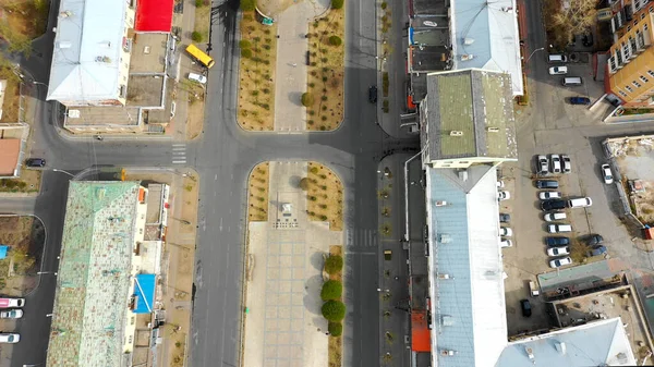 Aerial View Buildings Streets Ulaanbaatar Capital Mongolia Circa June 2021 — Foto de Stock