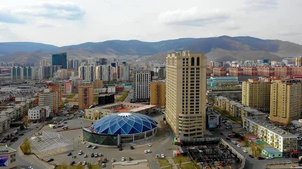 Aerial View Buildings Streets Ulaanbaatar Capital Mongolia Circa June 2021 — Foto de Stock