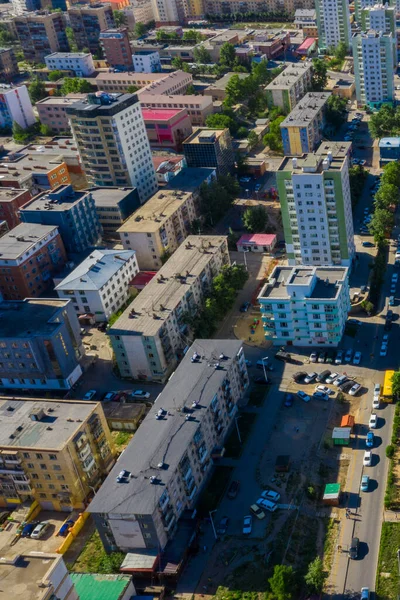 Aerial View Buildings Streets Ulaanbaatar Capital Mongolia Circa June 2021 — стоковое фото