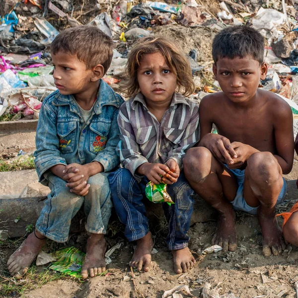 Raxaul India Unidentified Indian Children Street Circa November 2013 Raxaul — Fotografia de Stock