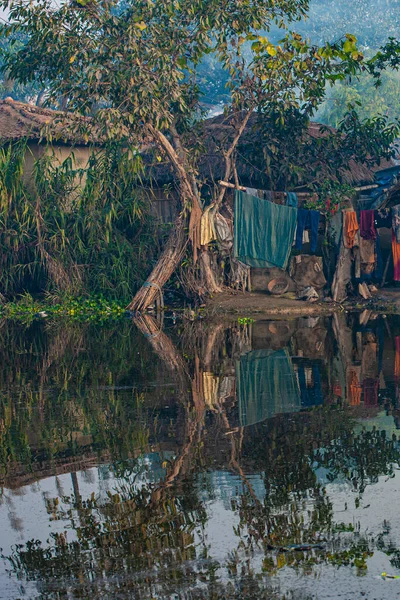 Maisons Raxaul Une Pauvre Ville Indienne Dans État Bihar Inde — Photo