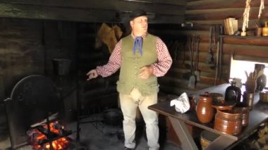 Yorktown, Virginia, USA - 2015: Continental army encampment at the American Revolutionary War museum