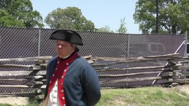 Yorktown Virginia Usa 2015 Continental Army Encampment American Revolutionary War — 图库视频影像