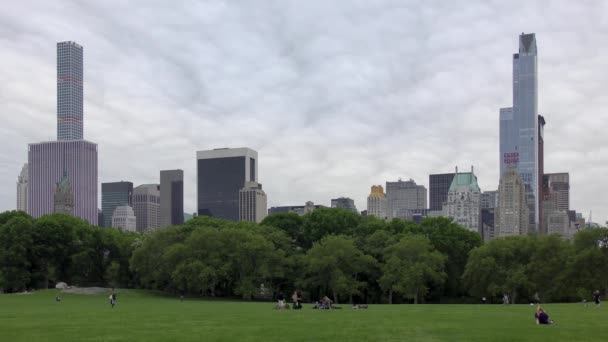 People Central Park Manhattan New York City Usa — стоковое видео