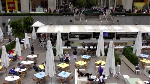 Rock Center Cafe Rockefeller Center Manhattan — Stockvideo