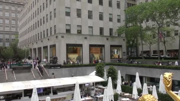 Rock Center Cafe Rockefeller Center Manhattan — Vídeos de Stock