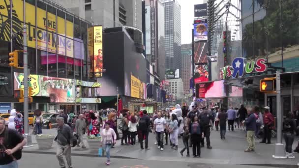 People Times Square Manhattan New York City Usa — 비디오