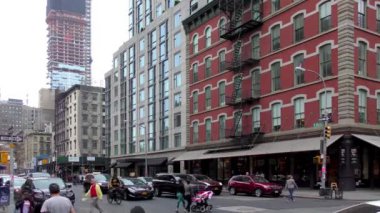 Traffic in Lower  Manhattan of New York city, USA 