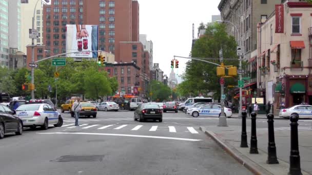 Traffic Lower Manhattan New York City Usa — стоковое видео