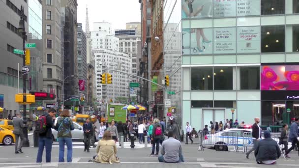 Traffic Manhattan New York City Usa — Wideo stockowe