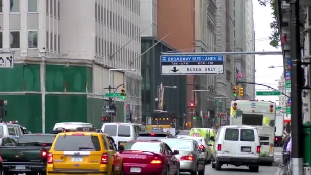 Traffic Broadway New York City Usa — Stockvideo