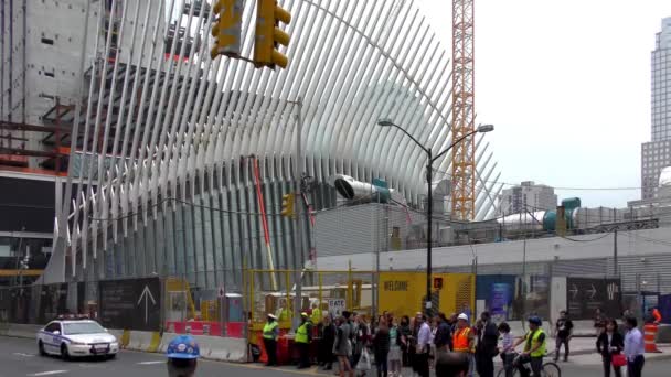 Trade Center Transportation Hub Construção Nova Iorque Eua — Vídeo de Stock