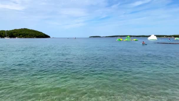 Adriatiska Havet Rovinj Kroatien — Stockvideo