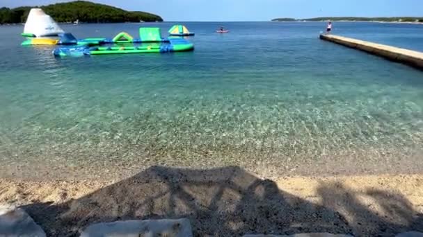 Hırvatistan Rovinj Kentindeki Adriyatik Denizi — Stok video