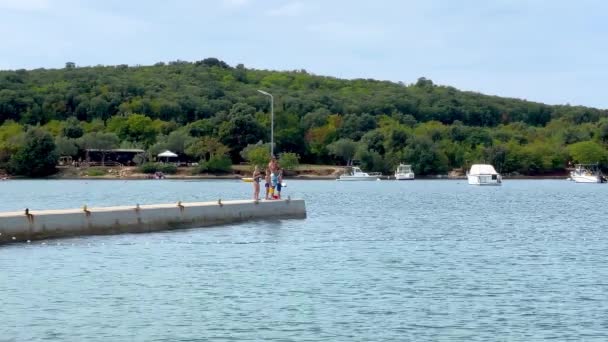 Adriatiska Havet Rovinj Kroatien — Stockvideo