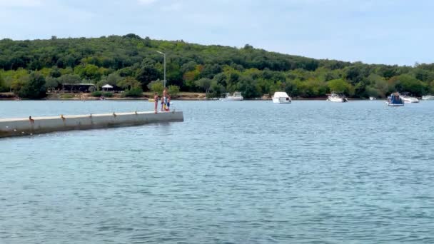 Adriatiska Havet Rovinj Kroatien — Stockvideo