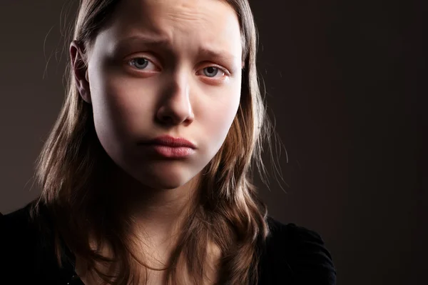 Depressed teen girl — Stock Photo, Image