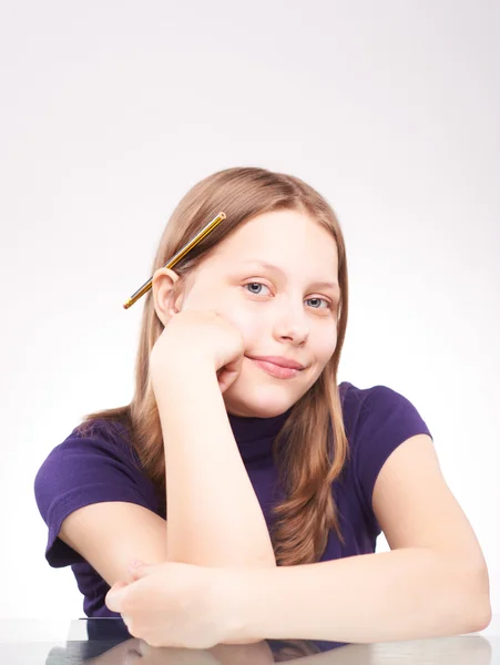 Portrait of a cute teen girl — Stock Photo, Image