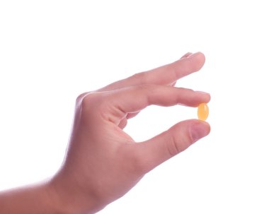 el hapları beyaz arka plan üzerinde tutarak